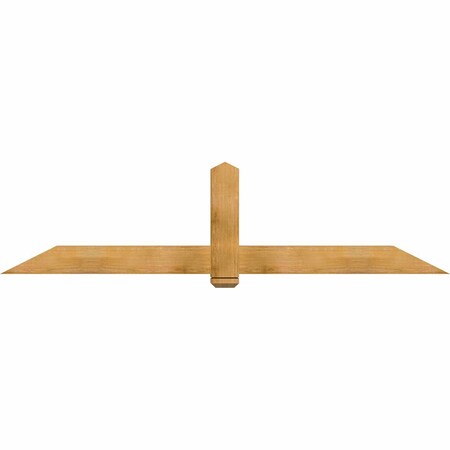 Ekena Millwork Eugene Rough Sawn Timber Gable Bracket, Western Red Cedar, 96"W x 24"H x 4"D x 6"F, 6/12 Pitch GBW096X24X0406EUG00RWR
